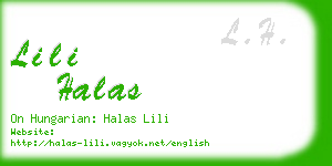 lili halas business card